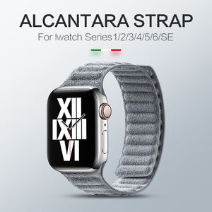 Bracelet de montre intelligente de luxe en Alcantara Bracelet magnétique pour <span class=keywords><strong>Apple</strong></span> Series 1-10/<span class=keywords><strong>SE</strong></span> Ultra Longueur 38-40mm 41-49mm Bande Montres intelligentes - Product Image 4