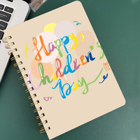 Cubierta de papel personalizada, diario de encuadernación de alambre de Metal, cuaderno en espiral
