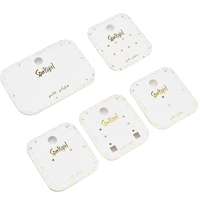 Etiquettes de marque en papier doré pour vêtements, chaussures, bijoux, logo de luxe pour boucles d'oreilles et colliers