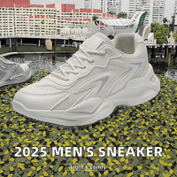 Tendance Mode 2025 : Baskets de Sport Homme Respirantes, Imperméables, Légères, à Semelle Épaisse et Lacets – Confort Printemps/Automne