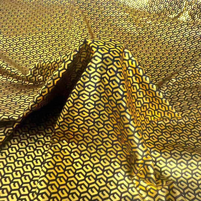 Hot Stamping Fabric Black Gold Graphene Functional Fabric Heat Storage Thermal Antibacterial Anti-infrared Down Jacket Lining