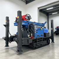 Foreuse rotative portable diesel 500m pour puits d'eau, petite machine de forage avec composants essentiels : moteur, engrenage, boîte de vitesses, roulement