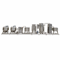 Ligne de production laitière en acier inoxydable, pasteurisateur discontinu, réservoir agitateur, pompe, unité de remplissage et de canalisations pour atelier laitier