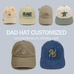 Casquette de papa en coton corduroy non structurée personnalisée avec broderie - Product Image 2