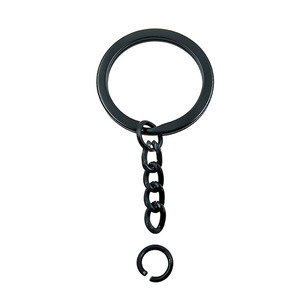 Anneaux plats fendus en acier de 30 mm argentés/dorés/noirs/bronze pour porte-clés, loisirs créatifs, fabrication de porte-clés - Product Image 3