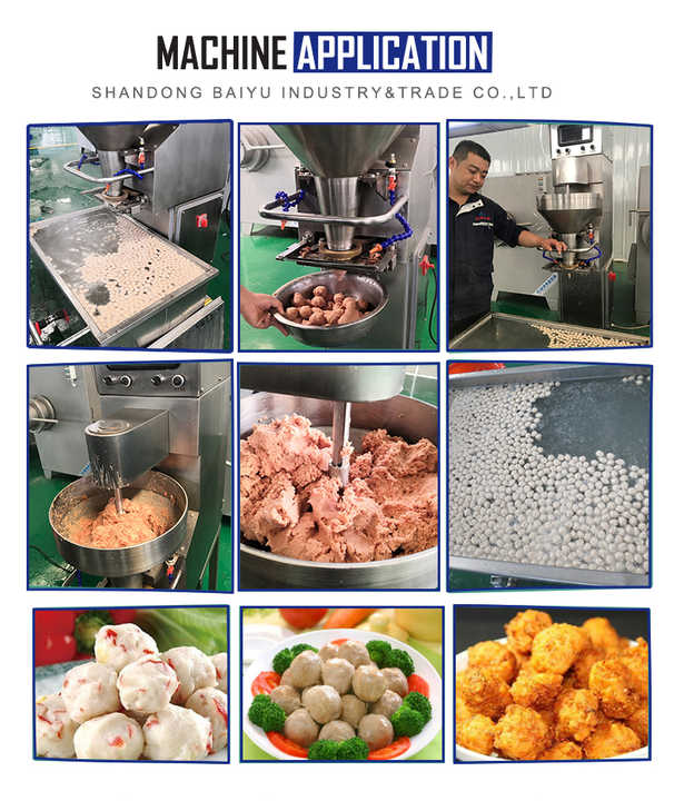 Baiyu Industrial Fish Ball Making Machine Meatball Forming Machine for ...