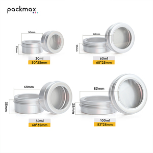 Boîte en aluminium de qualité alimentaire avec fenêtre pour thé aux fleurs (rose, jasmin, oolong) - Petite boîte ronde personnalisée à visser - Product Image 4