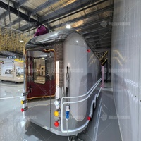 Camion de restauration mobile multifonctionnel en acier inoxydable personnalisable pour l'extérieur, chariot à glaces, chariot à hot-dogs, chariot à pâtisserie, chariot à café, remorque alimentaire