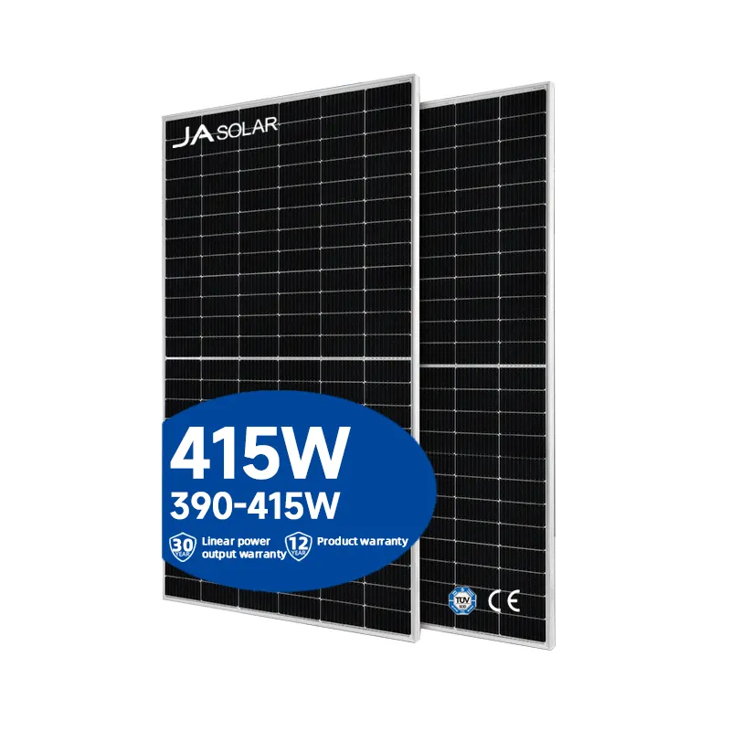 415 watt JA ucuz yüksek verimlilik en iyi tek cam yeni gen enerji modern ev çin'den güneş panelleri dizi tam kiti fiyat