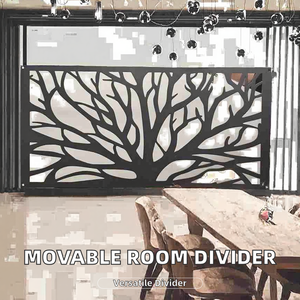 Movable Art Deco Metal Partition Floor Ceiling Home Mirror Wire Living <b>Room</b> Dining <b>Room</b> Panel <b>Divider</b> Wall Outdoor Privacy - Product Image 2