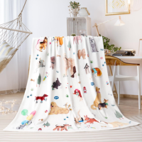 Plaid tricoté à motifs floraux - Couverture douillette en polaire écologique, cadeau idéal pour femme, pour lit et canapé