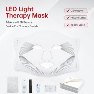 In Stock 4 Mode <strong>LED</strong> Facial <strong>Mask</strong> With Controller Type C Rechargeable Red <strong>Light</strong> Beauty Device - Product Image 4
