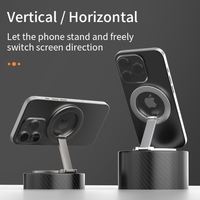 Support de téléphone magnétique pliable et réglable, support de téléphone double face avec anneau magnétique puissant pour hommes
