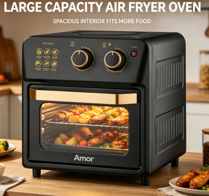 Friteuse à air électrique multifonctionnelle Amor, nouveau design, 1250W, contrôle de la température, cuisson sans huile, fenêtre de visualisation, usage domestique - Product Image 6