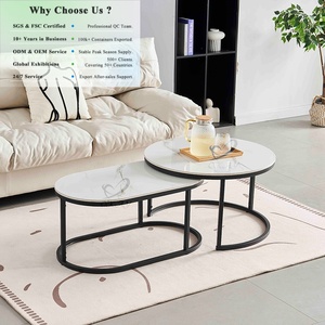 Ensemble de tables basses ovales OKAY, nouvelle arrivée, tendance, table d'appoint pour <span class=keywords><strong>canapé</strong></span>, intérieur d'appartement moderne, table basse minimaliste moderne - Product Image 1