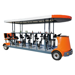 Vente en gros sans tarif douanier, pièces détachées gratuites, vélo à bière électrique à quatre roues pour 15 passagers, pédalier, pour excursions en groupe - Product Image 2