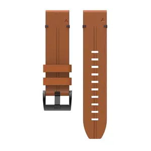 Band Vintage Lederen Horlogeband Lederen Horlogeband Voor Garmin Fenix 6/6x/5/5x/5x Plus/3/3 Uur 22Mm