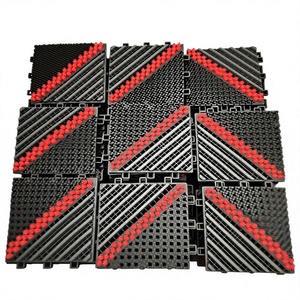 Tapis d'entrée modulaires emboîtables en EVA haute résistance pour supermarchés, avec brosse en nylon antidérapante - Product Image 1