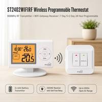 Termostato WiFi RF con Controllo App Intelligente e Programmazione 7 Giorni per Sistemi a Caldaia a Gas, Direttamente dalla Fabbrica