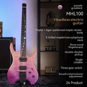 Nuevo Modelo <span class=keywords><strong>MOOER</strong></span> MHL100 Guitarra Eléctrica sin Cabeza de 24 Trastes, Mástil de Arce, Diapasón de Palisandro, Instrumento Profesional - Product Image 3