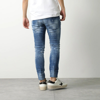 Pantalon en détresse mode tendance Patch Jeans printemps été pantalon polyvalent hommes à la mode marque Cool Slim Fit pantalon moulant pour hommes