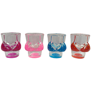 Verre à shot transparent personnalisé de haute qualité, motif bikini sexy, best-seller, artisanat de haute qualité OEM/ODM pour souvenirs touristiques - Product Image 2