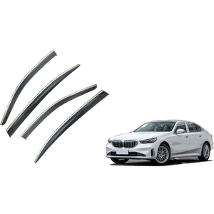 Injection <b>Window</b> Visors <b>Rain</b> <b>Guards</b> for BMW 530 Li Chrome Trim Side <b>Window</b> Deflectors Easy Install <b>Car</b> Accessories - Product Image 1
