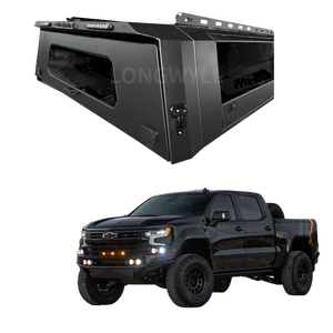 Cubiertas para Camionetas RAM 1500, <span class=keywords><strong>Chevrolet</strong></span> Silverado, GMC, Tacoma, Sierra, Impermeables, Rígidas, de Aluminio, para Camionetas Pickup, Tipo <span class=keywords><strong>Camper</strong></span> - Product Image 1