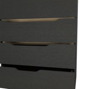DB Superior Top 35 \ "H Commode à tiroirs en métal quatre tiroirs en noir/chêne clair pour chambre ou salon meubles de maison - Product Image 6