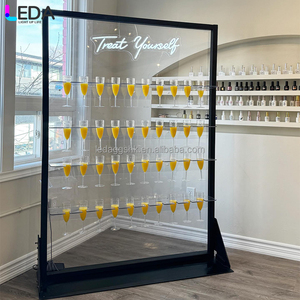 Exhibidor de Metal LEDA para Copas de Champán Prosecco, Soporte de Pared para Exhibición de Copas de Champán para Bodas - Product Image 3