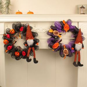 Guirnalda colgante para puerta de Halloween 2026, muñeco fantasma de piernas largas, decoración para fiesta de terror, accesorios de decoración, 40/50 cm, plástico y tela - Product Image 2