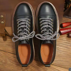 Chaussures Oxford pour hommes britanniques en cuir véritable imperméable, à bout fermé, faites à la main, pour mariage, formelles, décontractées, antidérapantes, avec boucles et sangles - Product Image 4