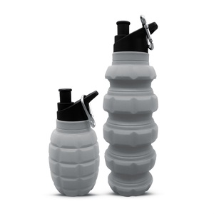 Xách tay leakproof phòng tập thể dục gấp chai nước bán buôn EcoFriendly Silicone có thể gập lại chai nước với rò rỉ bằng chứng Twist <span class=keywords><strong>cap</strong></span> - Product Image 5