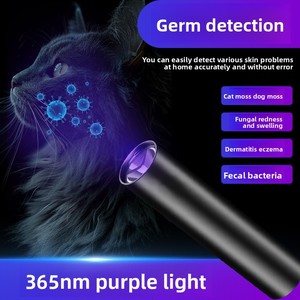 Lampe torche <span class=keywords><strong>LED</strong></span> UV 365nm étanche en alliage d'aluminium rechargeable par USB, détecteur de lumière noire IP55 pour les taches d'animaux, l'urine de chien, le chat - Product Image 6
