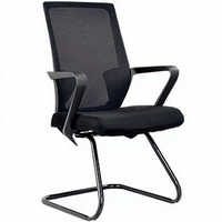 Mobilier de bureau Mobilier de bureau moderne pour le personnel Chaise en mousse pour réunion Chaise de visiteur à cadre en fer solide avec accoudoir à vendre