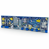 Jeu mural éducatif pour enfants sur l'exploration spatiale et l'astronautique, avec circuit de balles, pour parc d'attractions