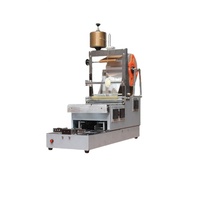 Machine d'emballage semi-automatique électrique pour films d'emballage tridimensionnels (CD, DVD, BOPP, boîtes cosmétiques, préservatifs) avec estampage et motorisation pour l'alimentation