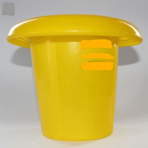Seau d'alimentation en plastique jaune FT05 pour poulets de chair, capacité 10 kg, en vente – Seau à poulet, mangeoire pour volailles - Product Image 2