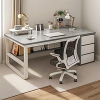 Meubles de bureau modernes entièrement assemblés, bureau en bois, bureaux d'ordinateur, table d'étude avec 3 tiroirs