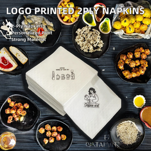 Tùy Chỉnh Dùng Một Lần 2-Ply Vàng Giấy Khăn Ăn Gấp Phong Cách Với Logo In Cho Đám Cưới Và Những Dịp Đặc Biệt Cocktail Đảng Túi - Product Image 3