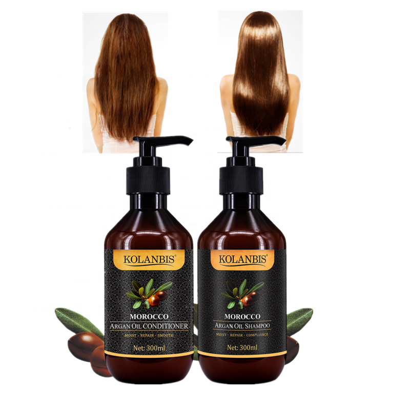 KOLANBIS 100% органический чистый марокканский шампунь с аргановым маслом и кондиционер для самостоятельного лечения сухих ломких волос