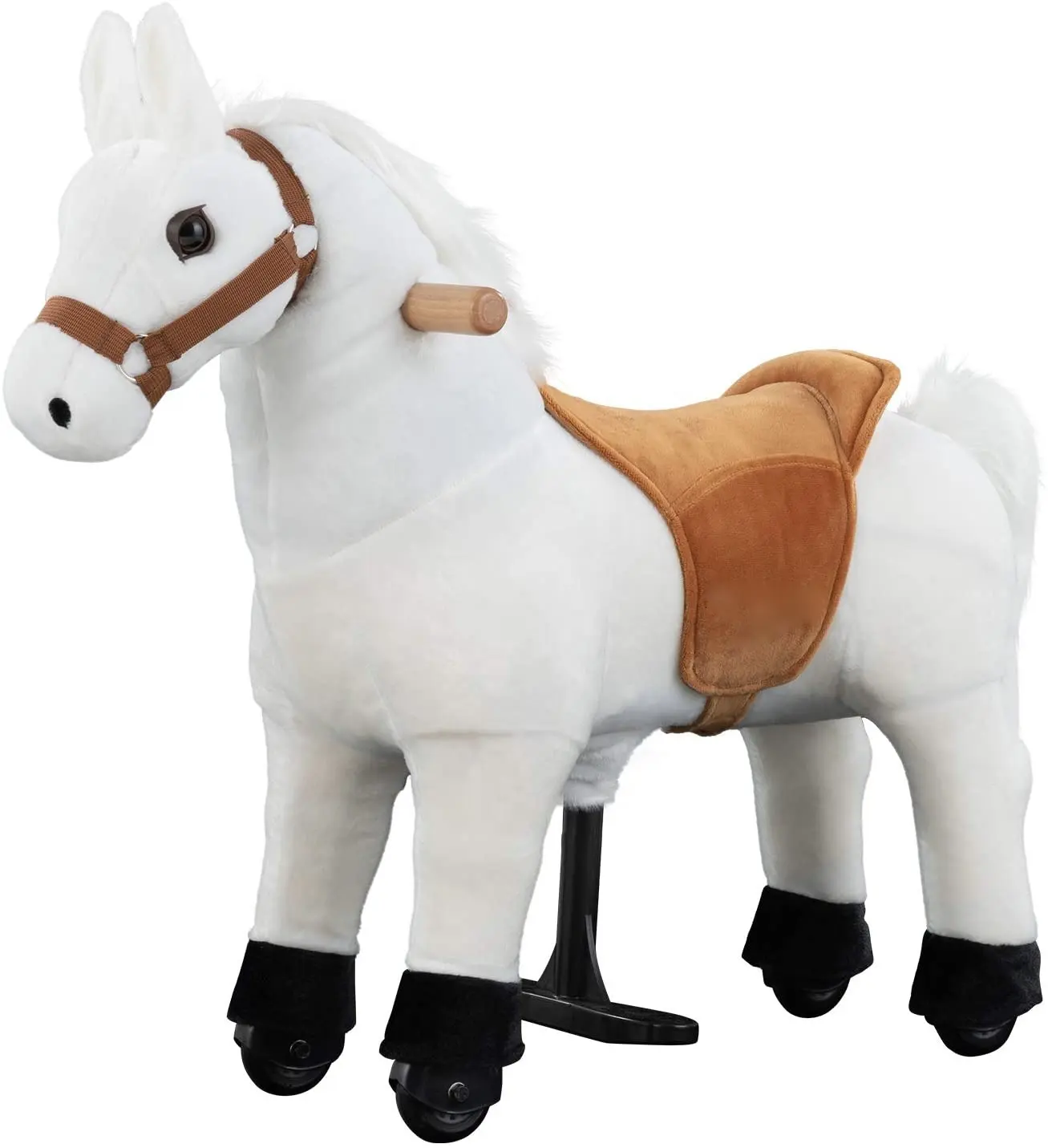 Fabriek Directe Verkoop Ride-On Paard Geen Batterij Geen Elektriciteit Mechanische Pony Bruin Lopen Dier