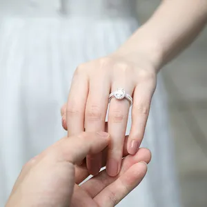 Somen anéis de noiva, cores dourada 1.5ct 925 prata esterlina zircônia cúbica conjuntos de anéis de noiva corte oval cz faixa de casamento noivado