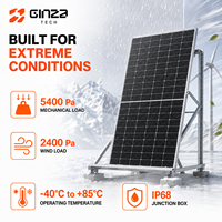 Panneaux solaires bifaciaux de type N de 590 W, double vitrage, 144 demi-cellules monocristallines, module photovoltaïque pour système solaire commercial sur toiture