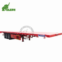Semi-remorque plateau porte-conteneurs 3 essieux Chine 20FT 40FT pour transport de marchandises lourdes