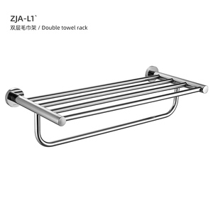 Wall Mounted Stainless Steel 304 Towel Rack Accessories 12-Piece <strong>Bathroom</strong> <strong>Set</strong> Contemporary Design Hotel Use Satin Finish Model - Product Image 4