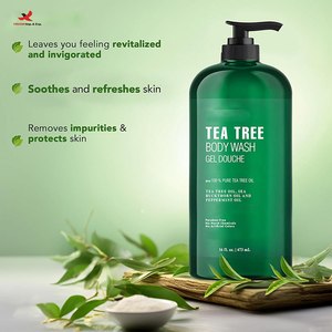 Gel Douche Parfumé à l'Huile d'Arbre à Thé Pure et Naturelle pour Peau Saine, Pieds et Corps, Vente en Gros Usine, Marque Privée, GZ RTS, Commande Mixte en Vrac - Product Image 2