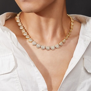Neue Edle Schmuckstücke 925 Sterling Silber Vintage Moissanit Krallenfassung Gliederkette Halskette für Damen und Herren Gold/Silber Plattiert GRA - Product Image 2