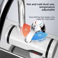 Robinet d'eau chaude électrique pour le commerce extérieur, robinet de cuisine à chauffage instantané pour usage domestique, commande mécanique, boîtier ABS pour un chauffage rapide de l'eau