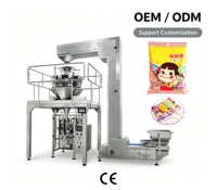 Machine d'emballage automatique pour noix, cajou, chips et pommes de terre, avec ensacheuse multi-têtes et pesoir